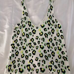 Good Luck Gem Neon Leopard Tank Top